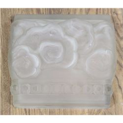 Art Deco Frosted & Molded Glass Wall Panel