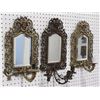 Image 1 : 3 Mirrored Sconces with Northwind Faces