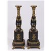 Image 1 : Pair French Egyptian Revival Figural Candlesticks