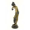 Image 1 : E. Guilbert Bronze Sculpture, Man with Cat & Bird