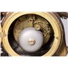 Image 8 : 3-Pc French White Metal & Marble Figural Clock Set