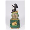 Image 8 : Empire Malachite Clock with Cherub on Top