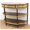 Image 2 : Louis XVI Style 3-Shelf Console w/ Bronze Ormolu