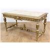 Image 1 : Marble Top Giltwood Heavily Carved Coffee Table