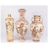 Image 8 : 3 Large Japanese Satsuma Vases