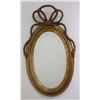 Image 1 : Gilt Framed Oval Bowknot Mirror