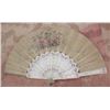 Image 2 : 2 Antique Hand Painted  Fans in Frame