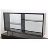 Image 2 : Mid-Century Modern Black Double Glass Room Divider