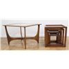 Image 2 : 50s Walnut Side Table & 2 Mahogany Shelf Units
