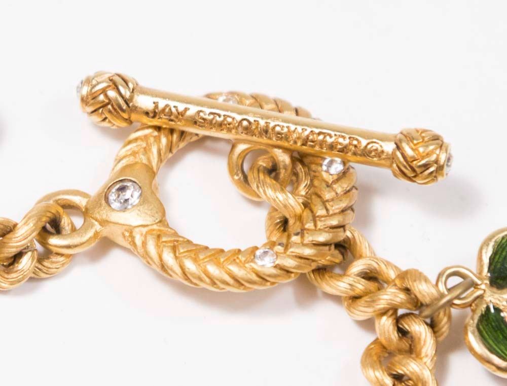 Jay Strongwater Charm Bracelet & 2 Pins