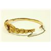 Image 3 : Gold Bangle Bracelet with Pearl in Enamel Star