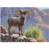 Image 1 : Stunning hand painted Desert Big Horn Sheep art piece, personally created by renowned Cynthie Fisher