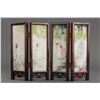 Image 2 : 4 PC Mini Chinese Porcelain Painting Plaque Screen