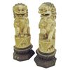 Image 1 : Pair of Carved Ivory Foo Dogs