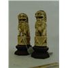 Image 3 : Pair of Carved Ivory Foo Dogs