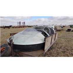 Hovercraft made from kit, Volkswagon engine on trailer