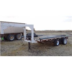 Shop-built flatbed trailer, gn, 17’, tandem axle, wood deck