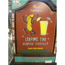 Pub Sign - Leaping Tiki Cocktail Specials