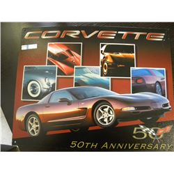 Tin Sign - Corvette 50th Anniversary