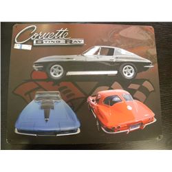Tin Sign - Corvette Sting Ray