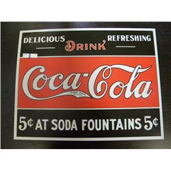 Tin Sign - Coca-Cola 5¢