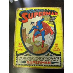Tin Sign - Superman Comic Cover