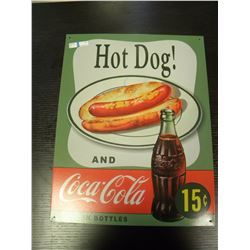 Tin Sign - Hot Dog & Cola