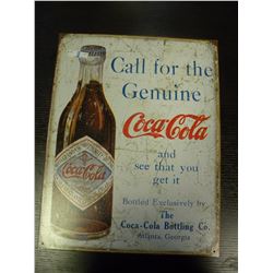 Tin Sign - Genuine Coca-Cola