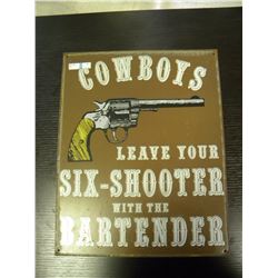 Tin Sign - Cowboys