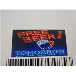 "Free Beer! Tomorrow" Light Sign