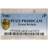Image 3 : 1982 GREAT BRITAIN 1 PENNY PCGS PR68 DCAM