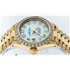 Image 7 : Ladies Rolex 18K Yellow Gold Mother Of Pearl Diamond President Wristwatch
