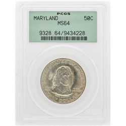 1934 Maryland Commemorative Half Dollar Coin PCGS MS64