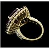 Image 3 : 14KT Yellow Gold 15.01ctw Ruby and Diamond Ring