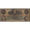 Image 1 : 1861 $1 Bank of Crawford County Civil War Era Obsolete Bank Note