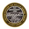 Image 2 : .999 Silver Silver Legacy Reno, Nevada $10 Casino Limited Edition Gaming Token