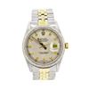 Image 1 : Men's Two-Tone Rolex Datejust Watch with Diamond Dial & Bezel