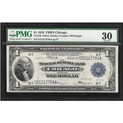 1918 $1 Federal Reserve Bank Note Chicago PMG Very Fine 30EPQ