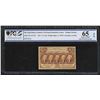 Image 1 : 1862 First Issue Twenty Five Cents Fractional Currency Note PCGS Gem Unc 65OPQ