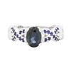 Image 1 : 14KT White Gold 1.20ctw Sapphire Ring