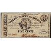 Image 1 : 1863 Five Cents State of North Carolina Obsolete Bank Note