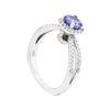 Image 3 : 18KT White Gold 0.66ct Tanzanite and Diamond Ring