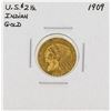 Image 1 : 1909 $2 1/2 Indian Head Quarter Eagle Gold Coin