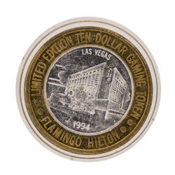 .999 Silver Flamingo Hilton Las Vegas, Nevada $10 Casino Limited Edition Gaming