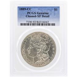 1889-CC $1 Morgan Silver Dollar Coin PCGS Genuine XF Details