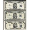 Image 1 : Lot of (3) 1953 $5 Silver Certificate Notes