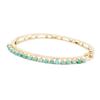 Image 1 : 14KT Yellow Gold Turquoise Bangle Bracelet