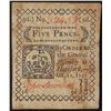 Image 1 : October 11, 1777 Five Pence Connecticut Colonial Currency Note