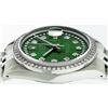 Image 9 : Mens Rolex Stainless Steel Green String Diamond Datejust Wristwatch