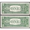Image 2 : Lot of (2) 1957B $1 Silver Certificate Notes